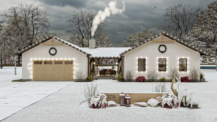 Traditional house plans 52-620 - front exterior, 1,788 sq ft, 2 bed, 3 bath house plans | Monster House Plans