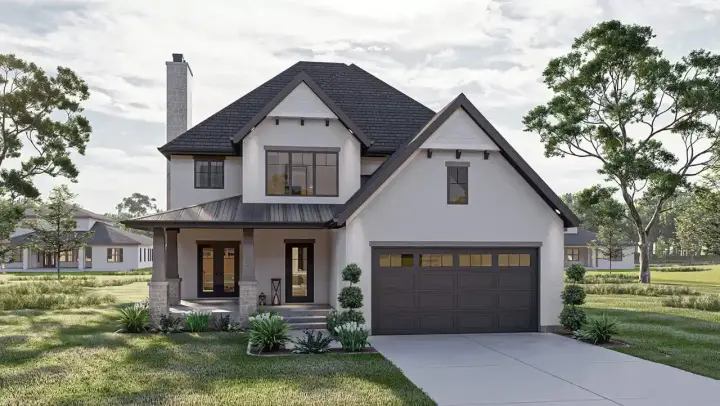 Cottage house plans 52-624 - front exterior, 3,008 sq ft, 4 bed, 3 bath house plans | Monster House Plans