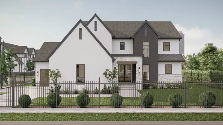 Transitional house plans 52-710 - front exterior, 2,891 sq ft, 5 bed, 3 bath house plans | Monster House Plans