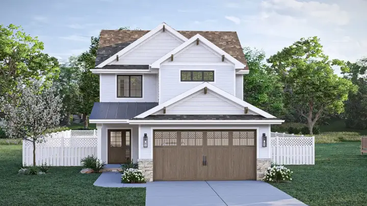 Craftsman house plans 52-712 - front exterior, 2,423 sq ft, 3 bed, 2 bath house plans | Monster House Plans