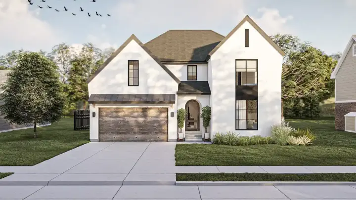 Transitional house plans 52-713 - front exterior, 2,965 sq ft, 4 bed, 3 bath house plans | Monster House Plans