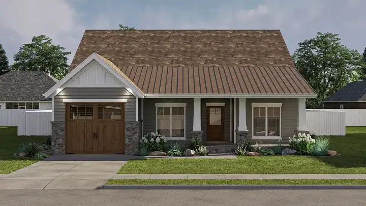 Country house plans 52-740 - front exterior, 2,191 sq ft, 4 bed, 3 bath house plans | Monster House Plans