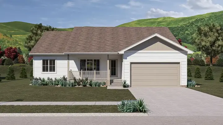 Traditional house plans 52-746 - front exterior, 1,929 sq ft, 5 bed, 2 bath house plans | Monster House Plans