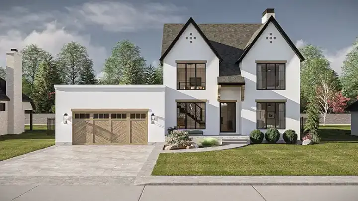 Cottage house plans 52-772 - front exterior, 2,691 sq ft, 4 bed, 3 bath house plans | Monster House Plans