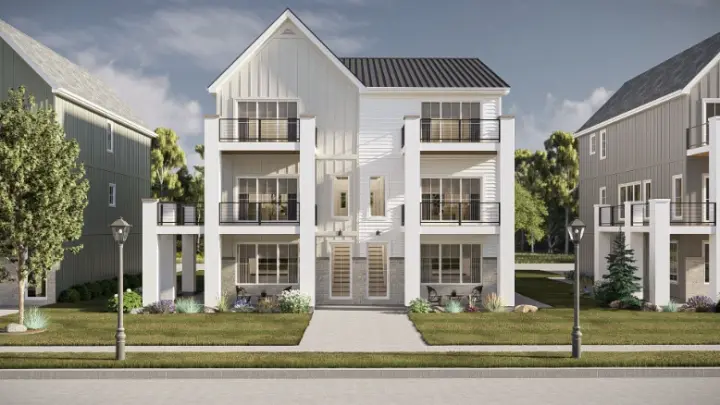 Modern house plans 52-795 - front exterior, 4,186 sq ft, 6 bed, 4 bath house plans | Monster House Plans