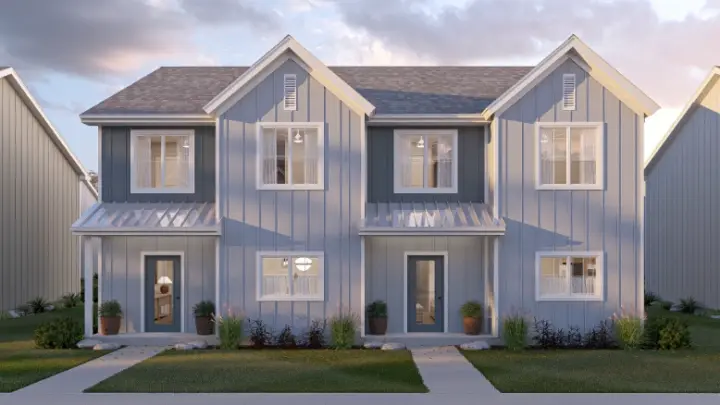 Modern Farmhouse house plans 52-796 - front exterior, 3,586 sq ft, 8 bed, 4 bath house plans | Monster House Plans