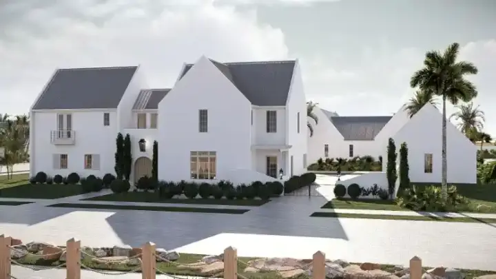 Coastal house plans 52-804 - front exterior, 4,850 sq ft, 5 bed, 5 bath house plans | Monster House Plans