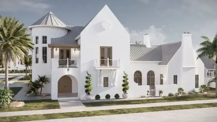 Mediterranean house plans 52-806 - front exterior, 4,431 sq ft, 4 bed, 4 bath house plans | Monster House Plans
