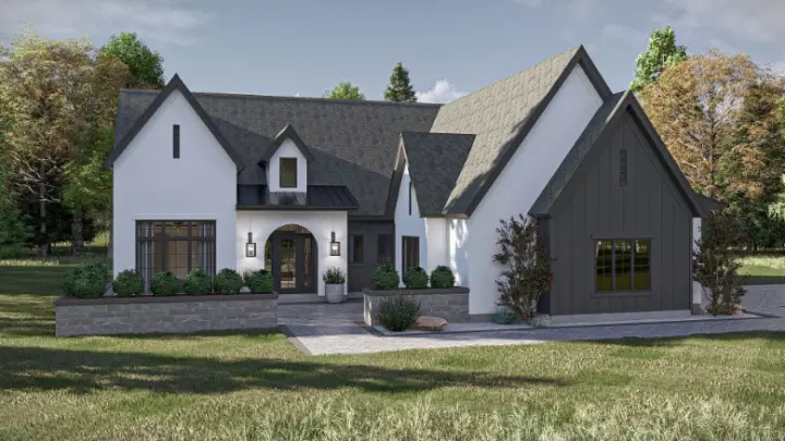 Cottage house plans 52-819 - front exterior, 1,762 sq ft, 3 bed, 2 bath house plans | Monster House Plans