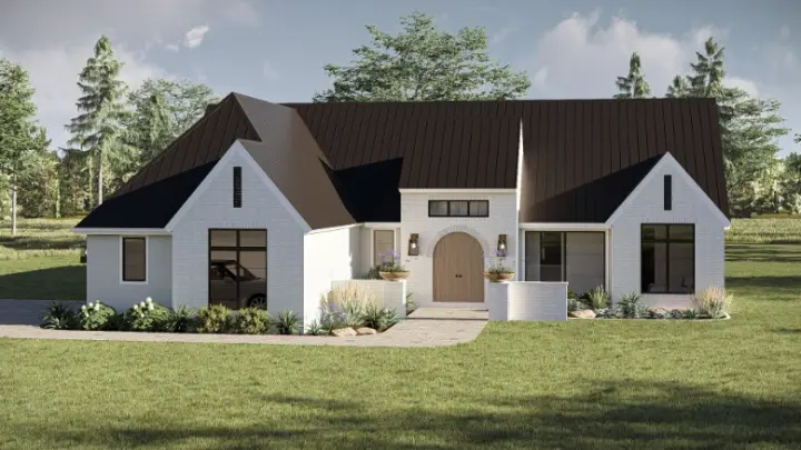 Cottage house plans 52-820 - front exterior, 2,238 sq ft, 3 bed, 2 bath house plans | Monster House Plans