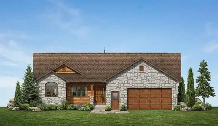 Traditional house plans 53-106 - front exterior, 1,821 sq ft, 3 bed, 2 bath house plans | Monster House Plans