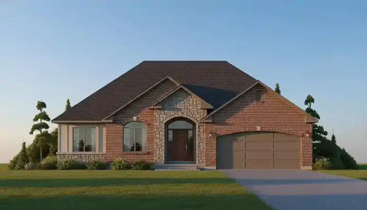 Traditional house plans 53-112 - front exterior, 1,710 sq ft, 3 bed, 2 bath house plans | Monster House Plans