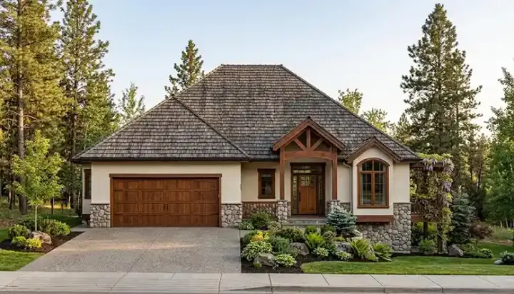 Traditional house plans 53-119 - front exterior, 1,867 sq ft, 1 bed, 1 bath house plans | Monster House Plans