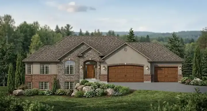 European house plans 53-120 - front exterior, 1,905 sq ft, 3 bed, 2 bath house plans | Monster House Plans