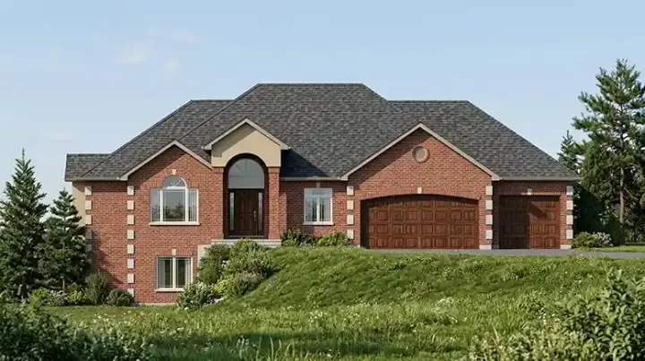 Mediterranean house plans 53-121 - front exterior, 1,906 sq ft, 2 bed, 2 bath house plans | Monster House Plans