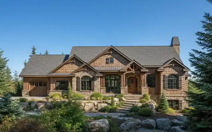 European house plans 53-123 - front exterior, 2,037 sq ft, 2 bed, 2 bath house plans | Monster House Plans