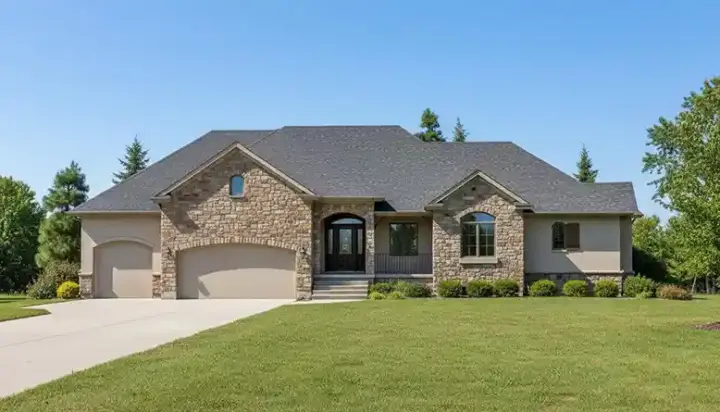 Traditional house plans 53-128 - front exterior, 2,074 sq ft, 3 bed, 2 bath house plans | Monster House Plans