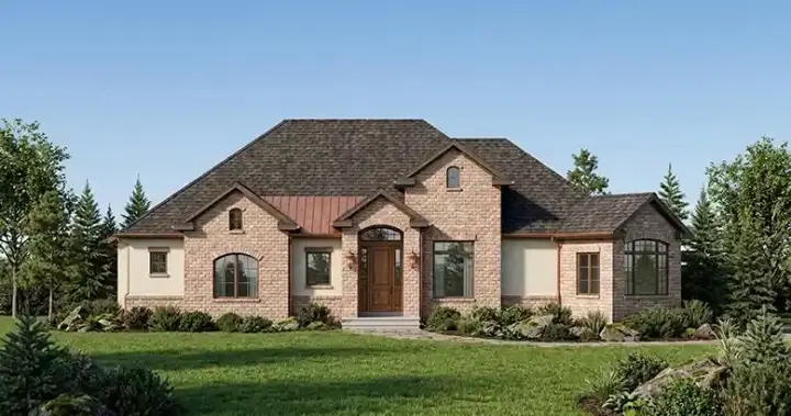 Traditional house plans 53-136 - front exterior, 2,194 sq ft, 2 bed, 2 bath house plans | Monster House Plans