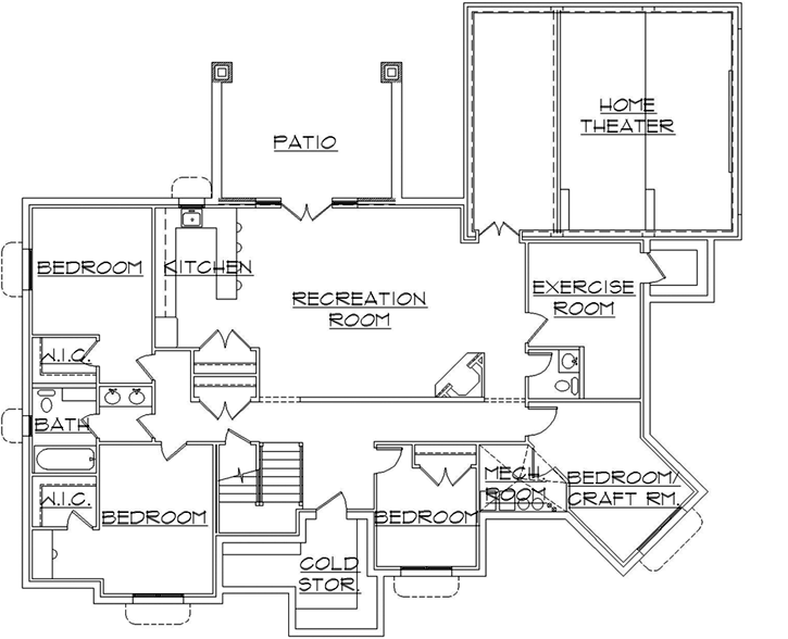 Lower Floor Plan: 53-136
