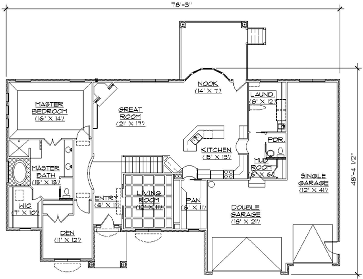 Main Floor Plan: 53-140