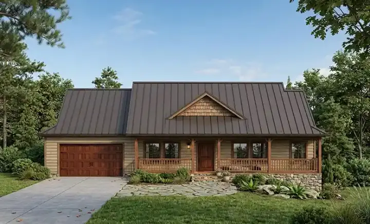 Country house plans 53-151 - front exterior, 2,332 sq ft, 3 bed, 2 bath house plans | Monster House Plans