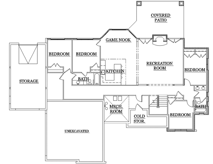 Lower Floor Plan: 53-153
