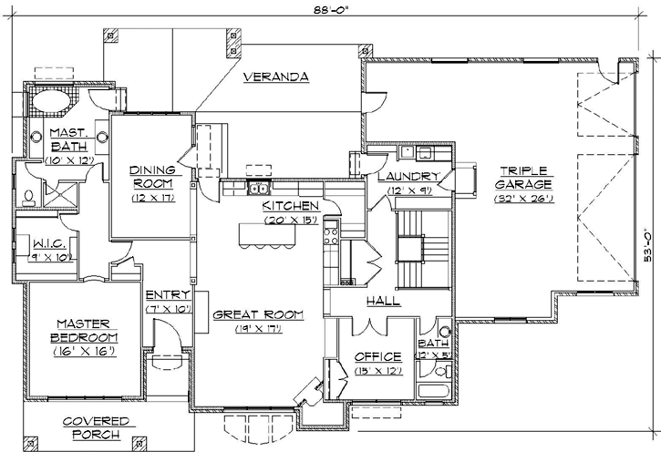Main Floor Plan: 53-155