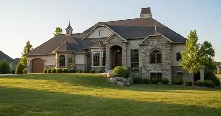 English Country house plans 53-164 - front exterior, 2,428 sq ft, 3 bed, 2 bath house plans | Monster House Plans