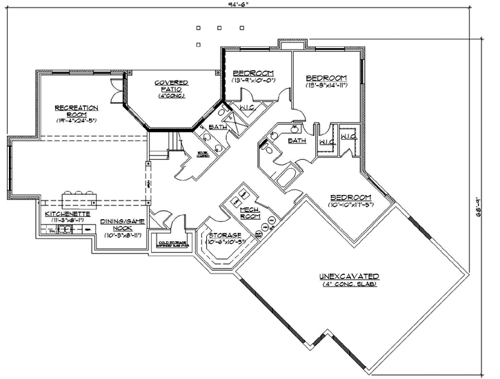 Lower Floor Plan: 53-170