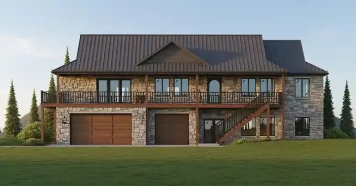 Traditional house plans 53-172 - front exterior, 2,450 sq ft, 3 bed, 2 bath house plans | Monster House Plans