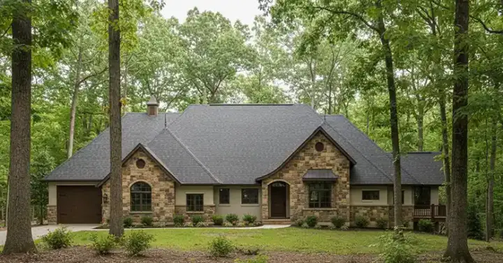 French Country house plans 53-173 - front exterior, 2,458 sq ft, 2 bed, 2 bath house plans | Monster House Plans