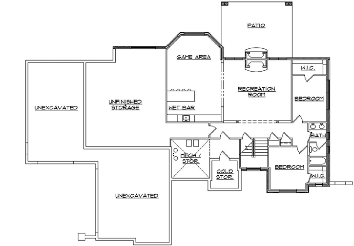 Lower Floor Plan: 53-174