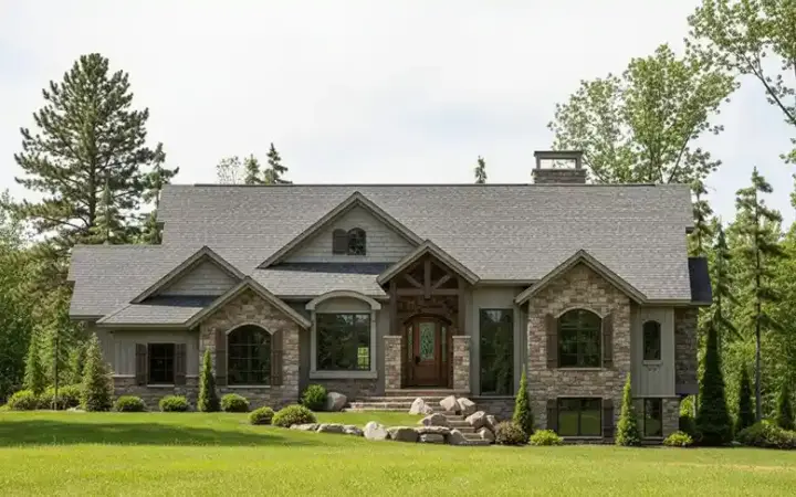 Traditional house plans 53-176 - front exterior, 2,475 sq ft, 2 bed, 2 bath house plans | Monster House Plans