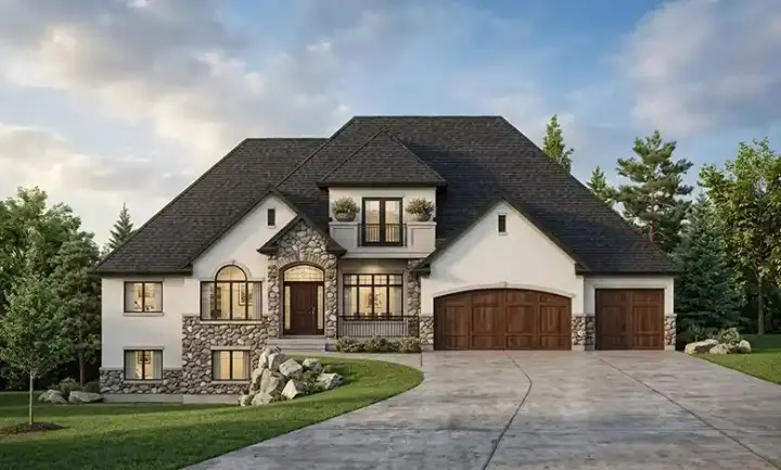 Traditional house plans 53-178 - front exterior, 2,490 sq ft, 3 bed, 2 bath house plans | Monster House Plans