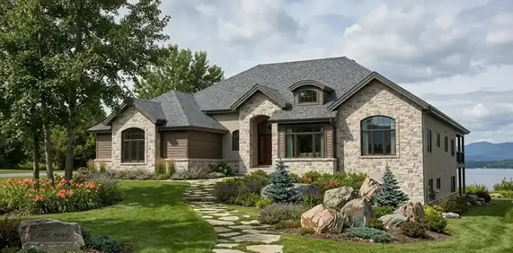 Traditional house plans 53-183 - front exterior, 2,552 sq ft, 2 bed, 2 bath house plans | Monster House Plans