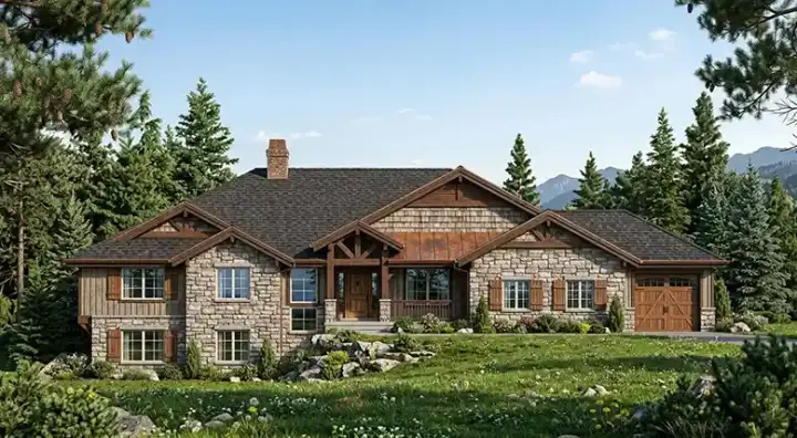Traditional house plans 53-186 - front exterior, 2,581 sq ft, 3 bed, 2 bath house plans | Monster House Plans