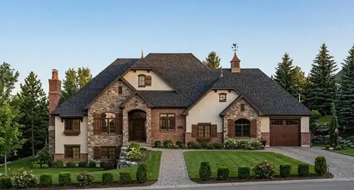European house plans 53-202 - front exterior, 2,759 sq ft, 3 bed, 2 bath house plans | Monster House Plans