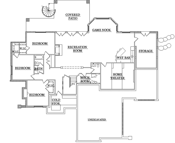 Lower Floor Plan: 53-203