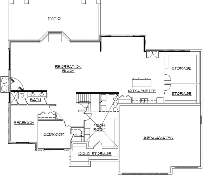 Lower Floor Plan: 53-204