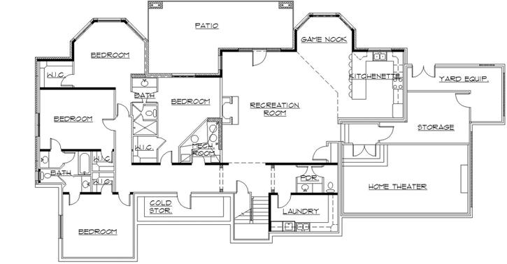 Lower Floor Plan: 53-206