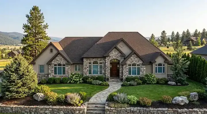 Traditional house plans 53-211 - front exterior, 2,891 sq ft, 1 bed, 1 bath house plans | Monster House Plans