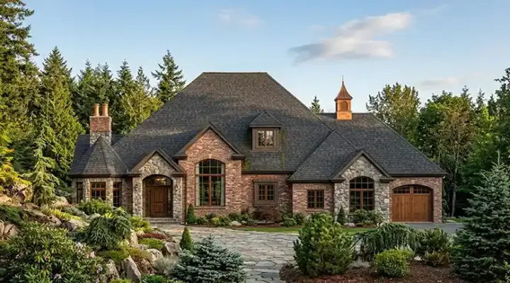 Traditional house plans 53-219 - front exterior, 3,076 sq ft, 2 bed, 2 bath house plans | Monster House Plans