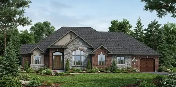 Traditional house plans 53-224 - front exterior, 3,170 sq ft, 3 bed, 2 bath house plans | Monster House Plans