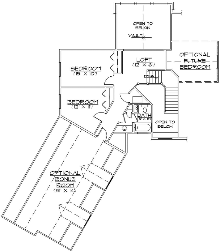 Upper/Second Floor Plan: 53-240