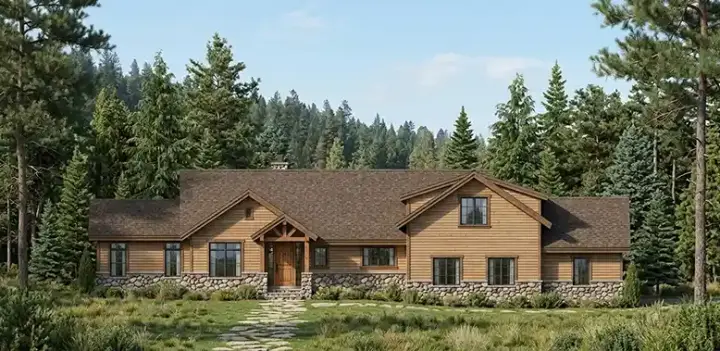 Traditional house plans 53-249 - front exterior, 2,152 sq ft, 2 bed, 2 bath house plans | Monster House Plans