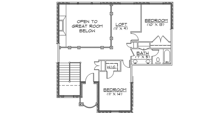 Upper/Second Floor Plan: 53-253
