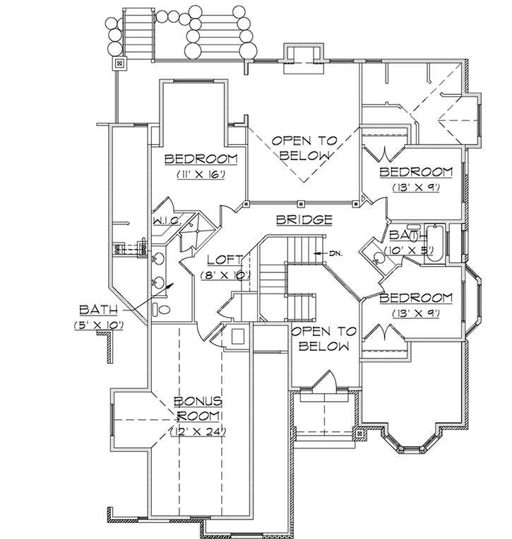 Upper/Second Floor Plan: 53-254
