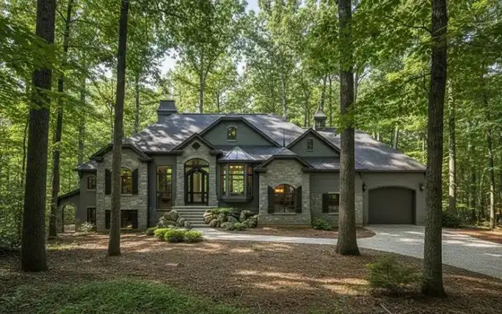 European house plans 53-257 - front exterior, 2,460 sq ft, 3 bed, 2 bath house plans | Monster House Plans