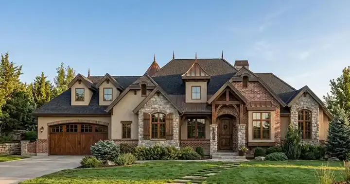 Traditional house plans 53-270 - front exterior, 3,288 sq ft, 3 bed, 3 bath house plans | Monster House Plans