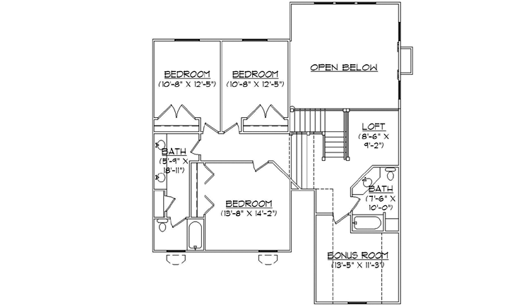 Upper/Second Floor Plan: 53-273
